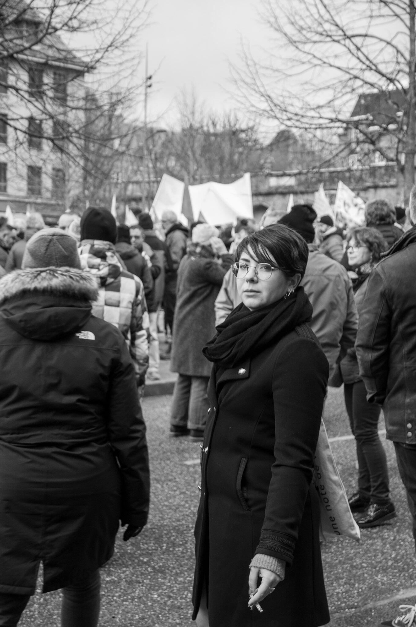 Protesters in the street